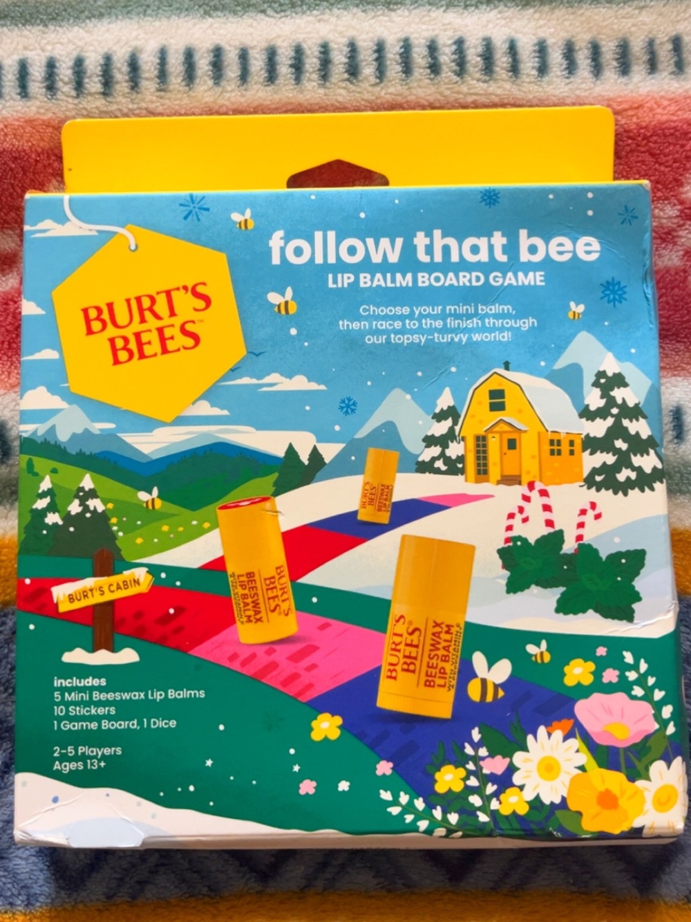 Burt's Bees Blue and Yellow Follow That Bee Lip Balm Game